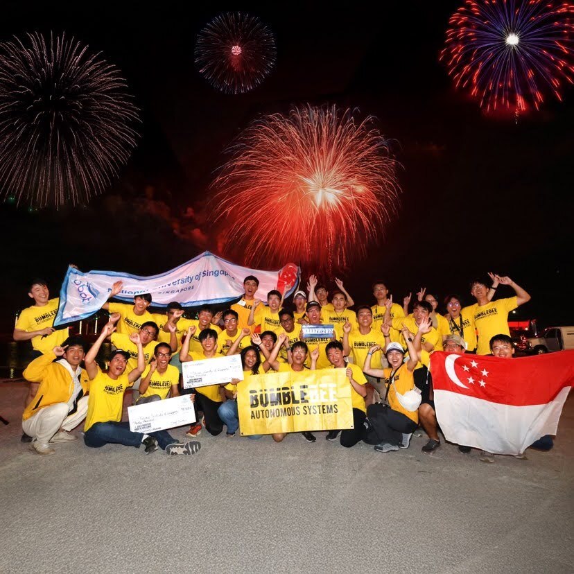 Team Photo with fireworks
